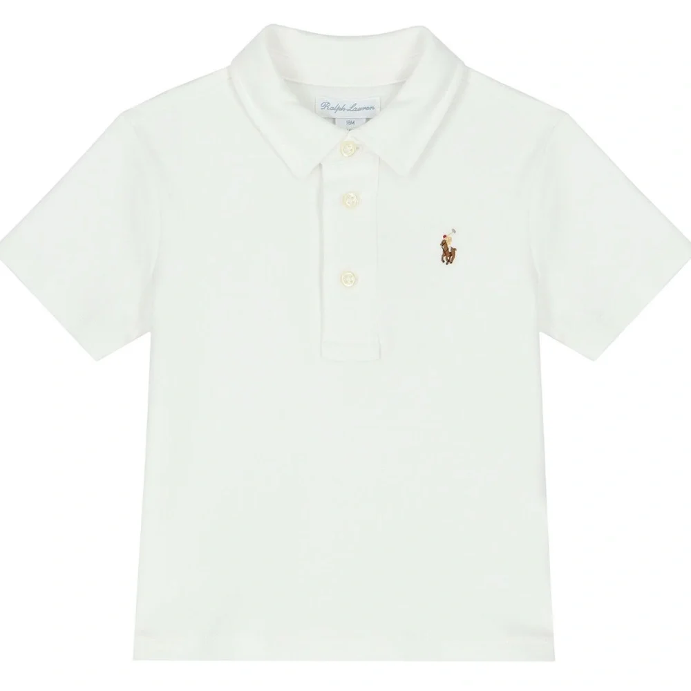Ralph Lauren NWOT Collared Button Polo Short Sleeve White Shirt